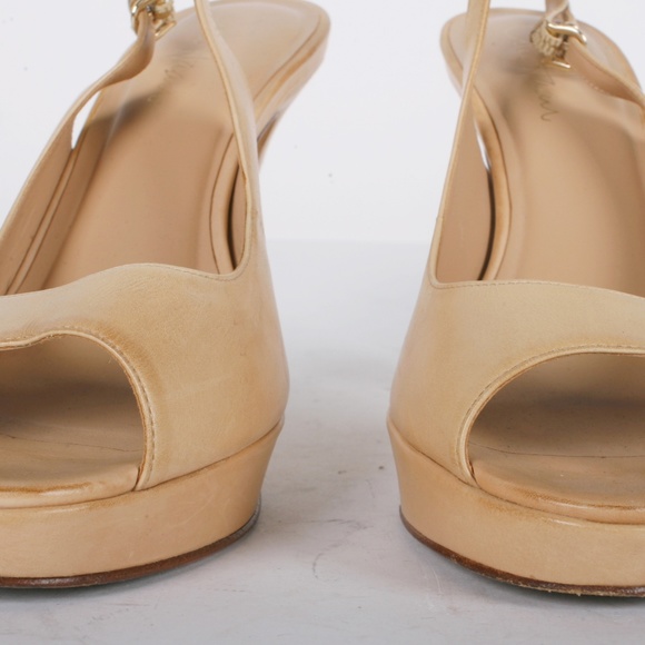 Cole Haan tan open toe heels Size 7.5 B - Picture 5 of 6